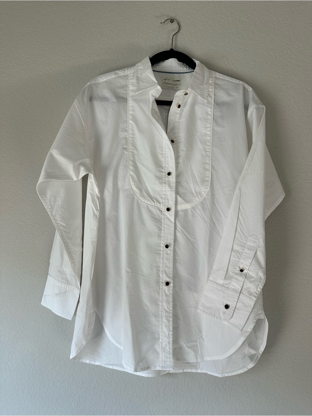 J.CREW NWT Relaxed-fit cotton poplin tuxedo shirt size Small
